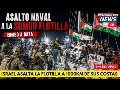 🚨 NOTICIAS ISRAEL FUERZAS ESPECIALES ASALTA  LA FLOTILLA A GAZA A 1000KM